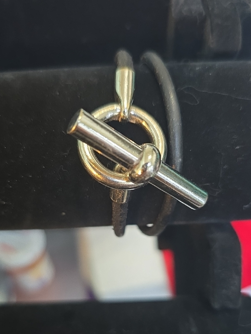 Hermes Glenan Leather Bracelet Or Choker